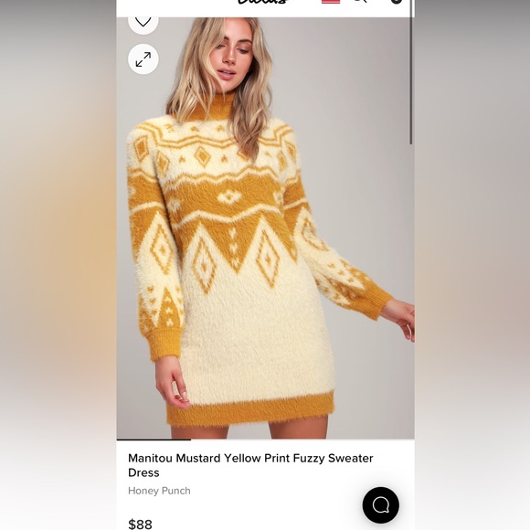 ❌GIVEN AWAY❌ Yellow Lulus Sweater Dress - Picture 5 of 5